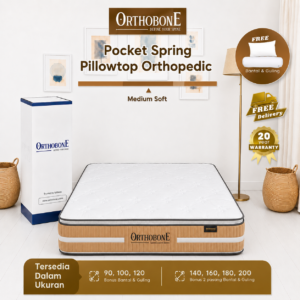 Orthobone Pocket Spring Pillowtop Latex Medium Firm